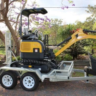 mini excavator trailer gold coast|gold coast earthmoving equipment.